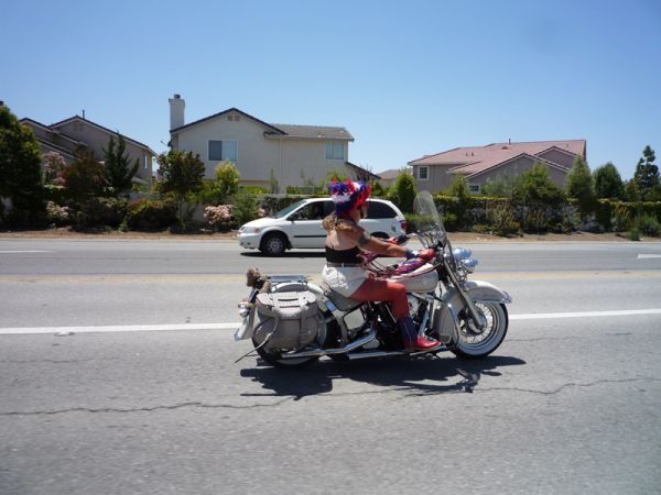 And an even more interesting biker girl