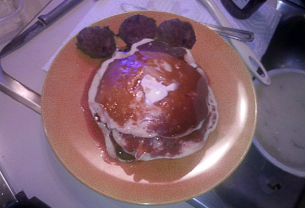 Mike&#039;s Famous Peach Pancakes