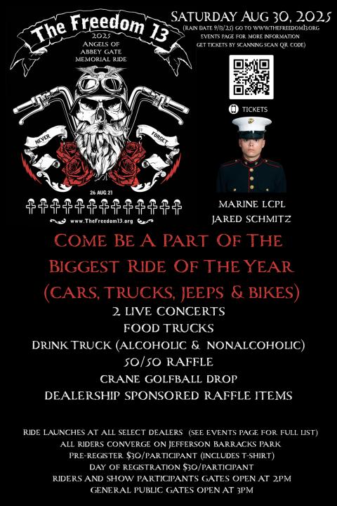 Angels of Abbey Gate Memorial Ride Aug 30, 2025