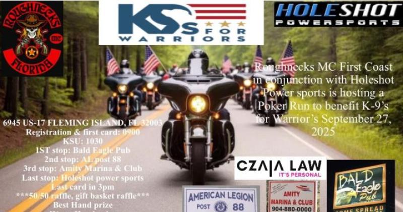 Poker Run K9s For Warriors Roughnecks MC 1st Coast