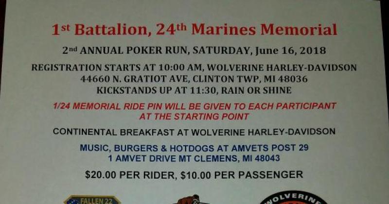 1st Battalion, 24th Marines Memorial 2nd Annual Poker Run