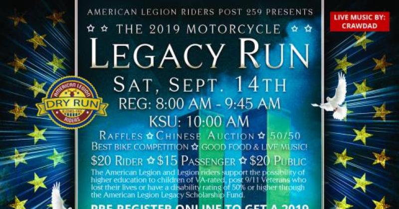 2019 17th Annual American Legion Riders Post 259 Legacy Run