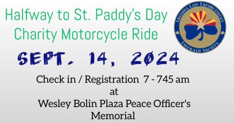 AZ Law Enforcement Emerald Society Halfway to St Pats day ride!