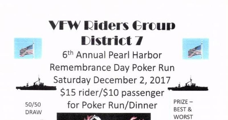 6th Annual Pearl Harbor Remembrance Day Poker Run