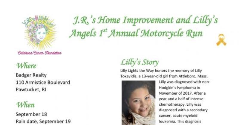 JR's Home Improvement and Lilly's Angels 1st Annual Motorcycle Run