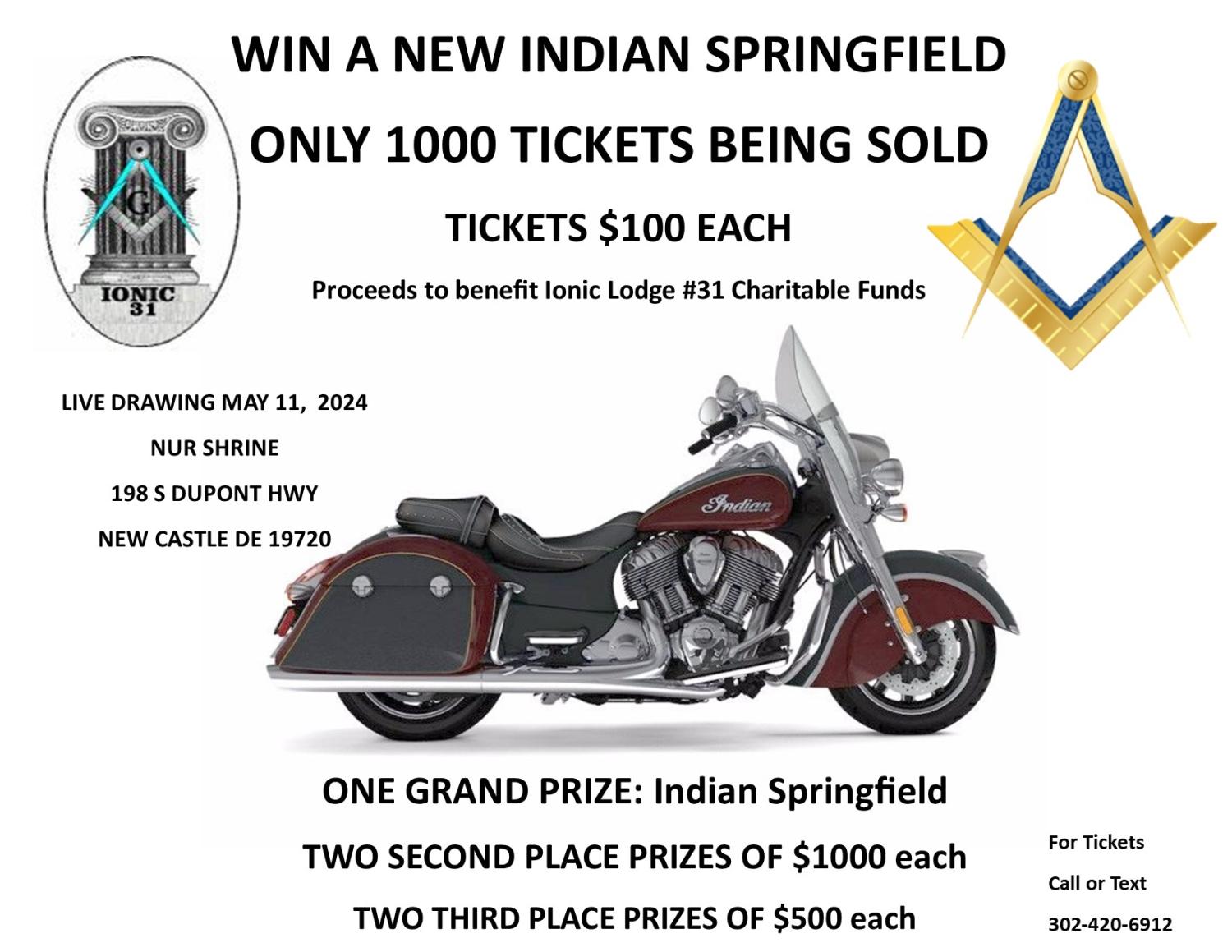 Ionic Lodge #31 Charitable Funds MC Raffle