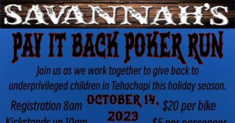 Savannah's Pay it Back Poker Run
