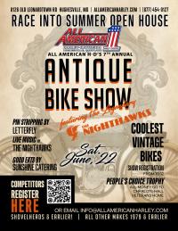 ANTIQUE BIKE SHOW/ Race Into  Summer Open House