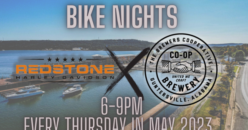 May Bike Nights at Brewers Cooperative- Guntersville