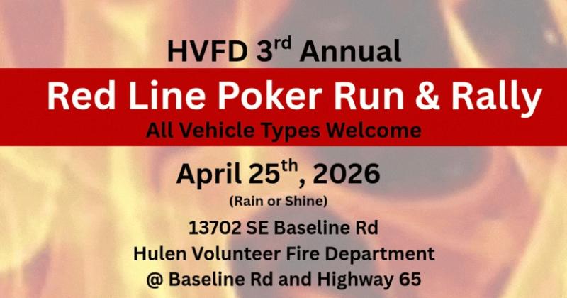 HVFD 3rd Annual Red Line Poker Run & Rally