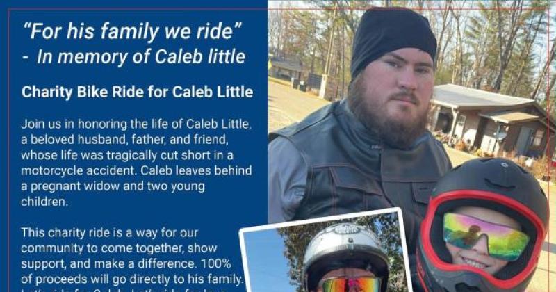 Motorcycle ride in memory of Caleb Little