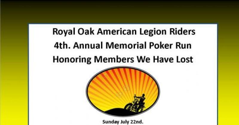 4th. Annual Memorial Poker Run