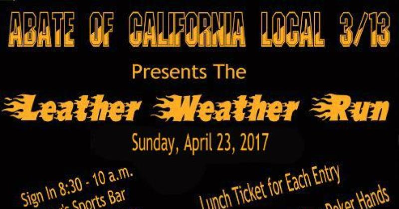 A.B.A.T.E.'s Leather Weather Run 2017