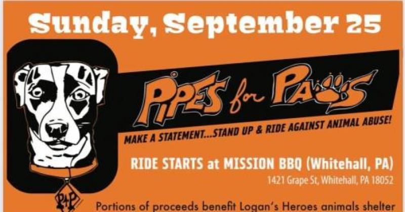 Pipes 4 Paws Charity Motorcycle Ride To Help Abused Animals