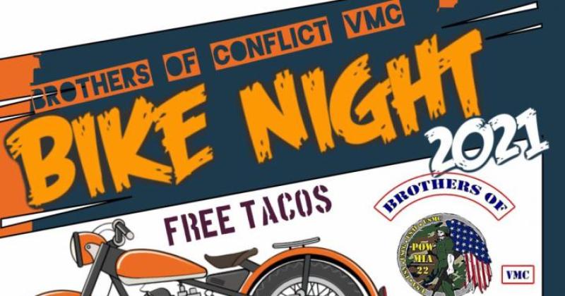 Brothers of Conflict Veteran Motorcycle Club Bike night! With Free tacos!!