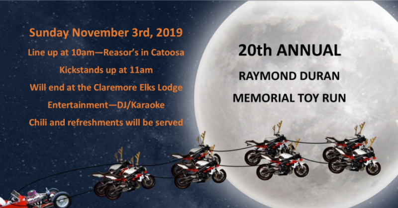20th Annual Raymond Duran Memorial Toy Run.