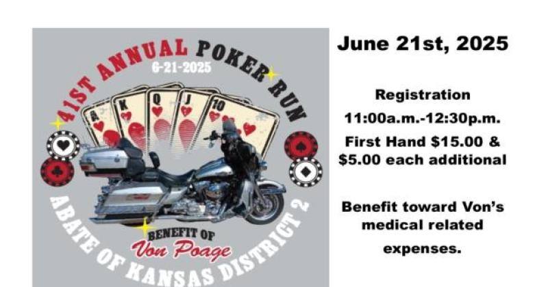 41st Annual ABATE of KS District 2 Poker Run