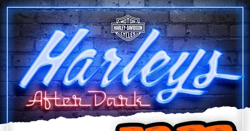 Harleys After Dark
