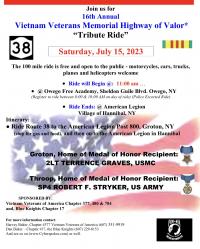 16th Annual Vietnam Veterans Memorial Highway of Valor “Tribute Ride”