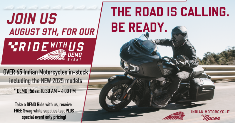 Indian Motorcycle Ride with US Demo Event