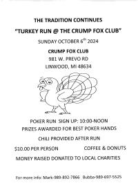 "Turkey Run 2024" Poker Run