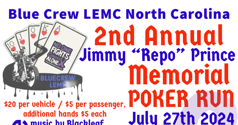 2nd annual Jimmy "REPO" Prince Memorial Poker Run