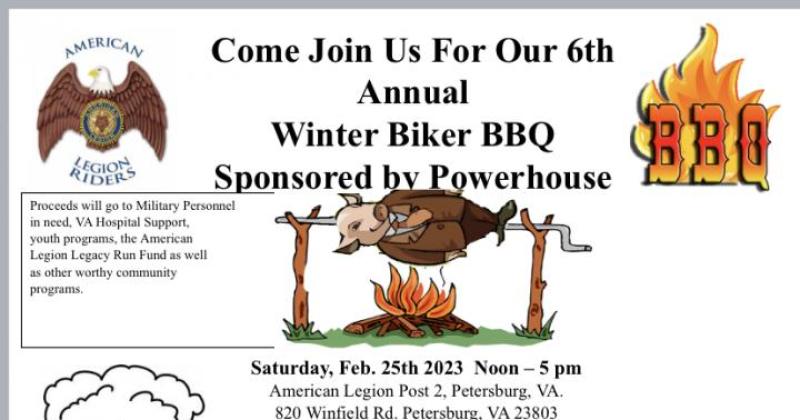 American Legion Riders 6th annual Winter BBQ