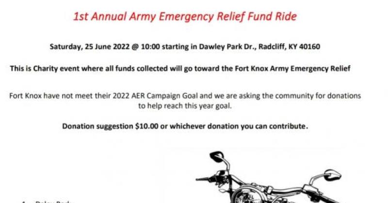 1st Annual Army Emergency Relief Fund Ride
