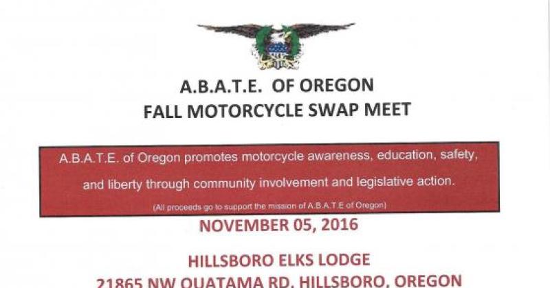 ABATE of Oregon Fall Swap Meet