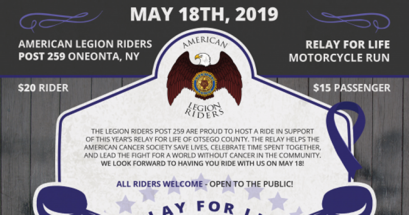 American Legion Riders Relay for Life Run Motorcycle Run