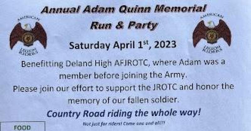 Annual Adam Quinn Memorial Run & Party