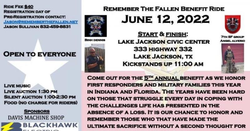 Remember The Fallen Benefit Ride
