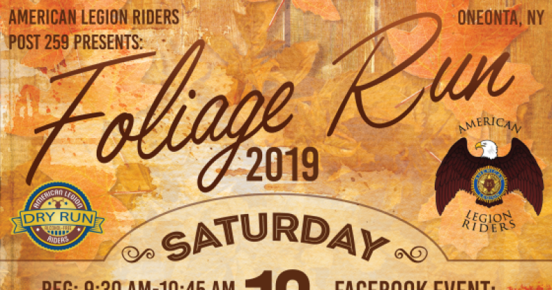 2nd Annual American Legion Riders Post 259 Foliage Run for LEAF