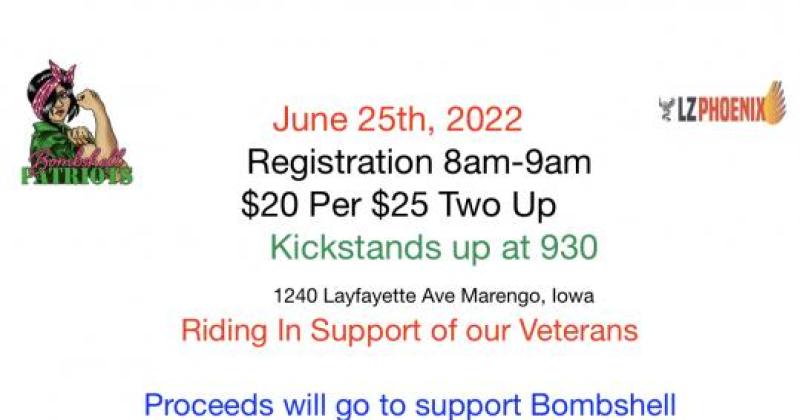 Riding in support of our Veterans 